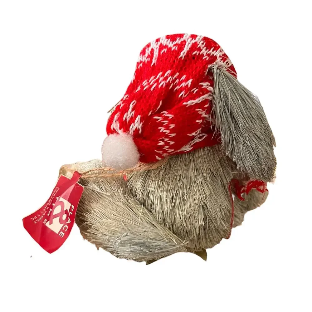 Lot of 3 Christmas Ornament Straw Squirrel Rabbit Small Holidays Forest Animals